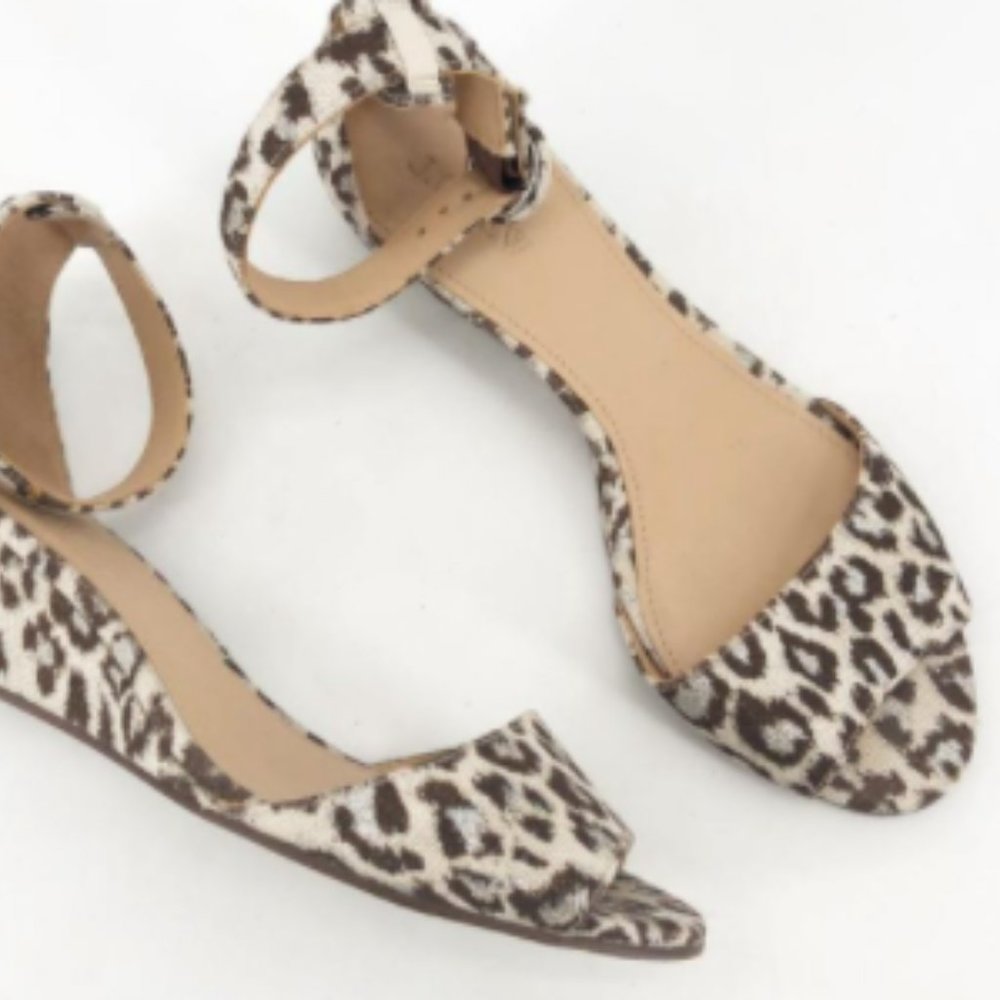 J. Crew Animal Print Leopard Laila Sandal NWOT 8.5
